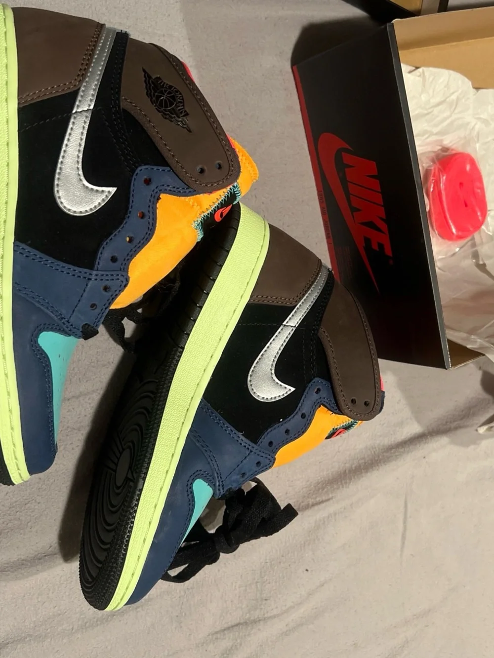 Nike Air Jordan 1 Mid Kids Shoes - Multicolor